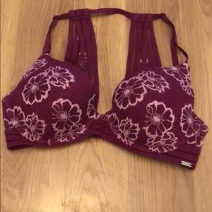 Maroon Victoria’s Secret pink bra